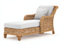 Tumbonas - ratán y madera - 168 x 86 x 92 cm - natural-gris claro - diseño amplio con reposabrazos para exterior