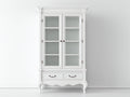 Vitrinas de madera y vidrio 98x43x188 cm - blanco - diseño clásico con 2 puertas y 2 cajones